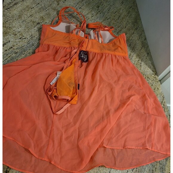 New! Lot of 2 Plus Size 38DD Cacique 2 pc Seriously Sexy Lingerie Babydoll Thong - Picture 5 of 16